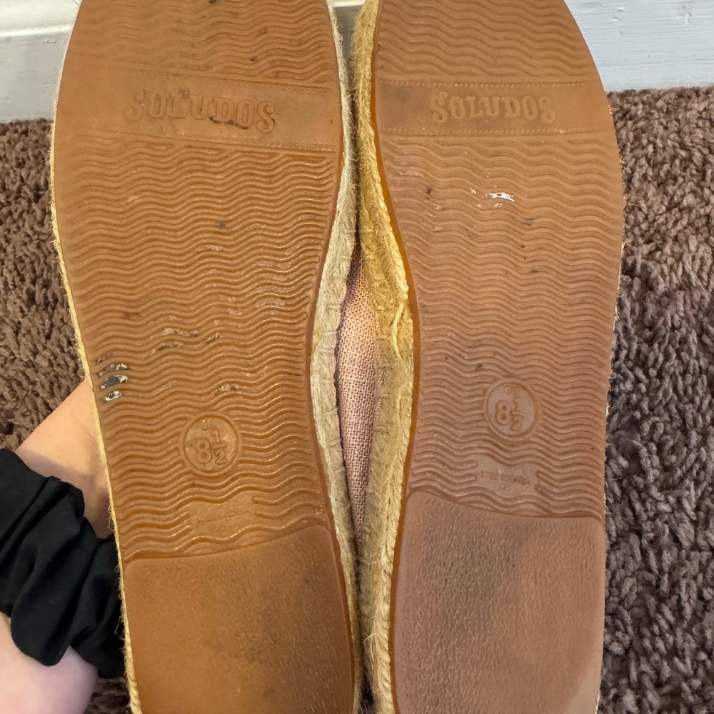 2 FOR $20 Soludos Ciao Bella Dusty Pink Jute Smoking Slipper Espadrille Sz 8.5 - Picture 6 of 9